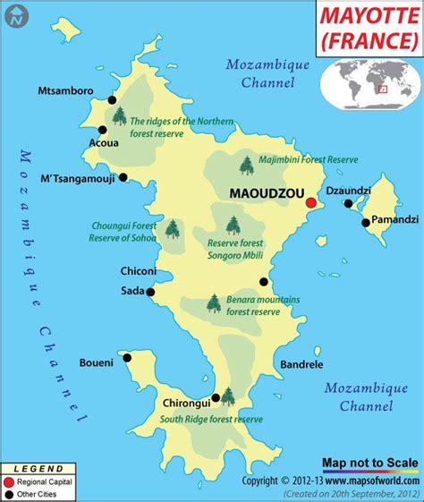 Mayotte Map, Map of Mayotte (Region of France) | Map, France, Sailing trips