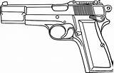 Handgun Coloring Page Pages sketch template