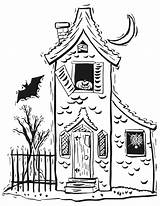 Scary Haunted House Coloring Pages Download And Print For Free sketch template