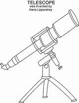 Telescope Coloring Page At GetDrawings  Free Download sketch template