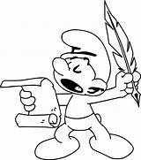 Nice Recitation Poems Poet Smurfs Coloring Page  sketch template