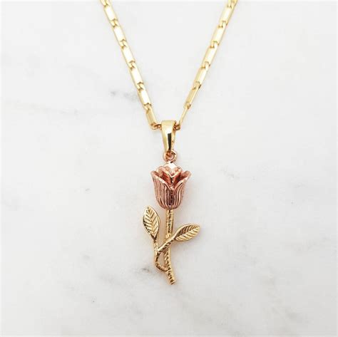 24k Rose Gold And Gold Plated Flower Necklace By Nikita By Niki | notonthehighstreet.com