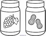 Jelly Jar Coloring Page sketch template