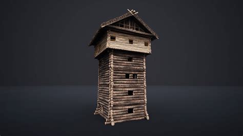 Medieval Wooden Watchtower - 3D Model by Enterables