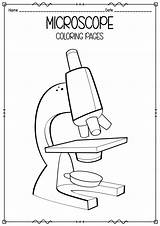 Microscope With Labels Coloring Pages sketch template