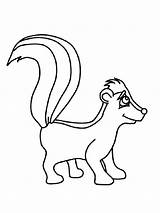 Free Printable Skunk Coloring Pages sketch template