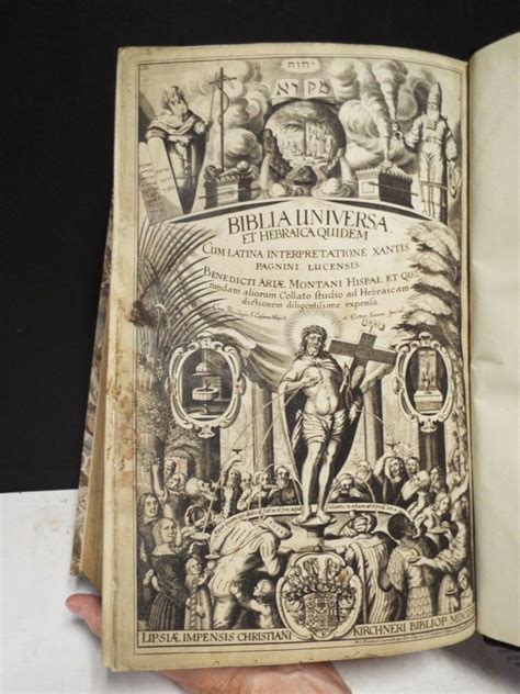 1657 Large Folio Polyglot Bible - Hebrew, Latin & Greek - Printed at Leipzig: Good Hardcover ...