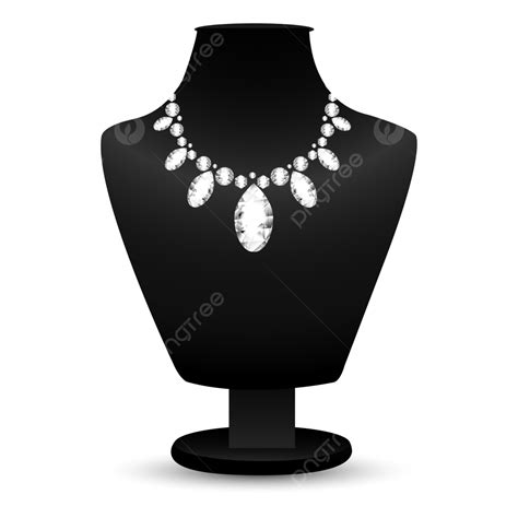 Diamond Necklace On Jewelry Stand Picture, Necklace, Jewellery, Jewelery PNG and Vector with ...