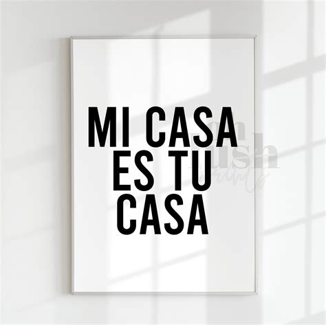 Mi Casa Es Tu Casa Print Hallway Decor Entrance Wall Art - Etsy