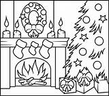 Fireplace Coloring Pages Printable  AugustfvDavidson sketch template