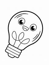 Lightbulb coloring pages sketch template