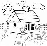 Premium Vector  Hand Drawn Home Outline Kids Coloring Page 06 sketch template
