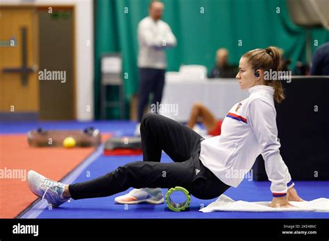 Czech tennis player Karolina Muchova in action during the training ...