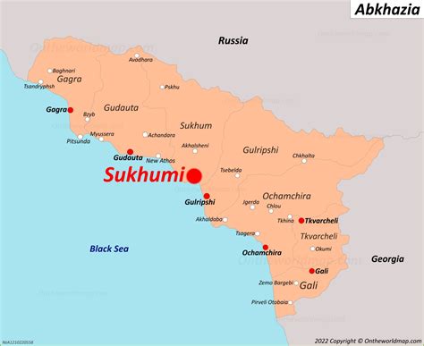 Sukhumi Map | Abkhazia | Detailed Maps of Sukhumi