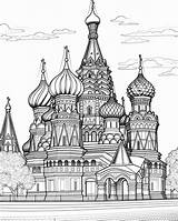 St Basils Cathedral Style Coloring Pages  Premium AI Generated Image sketch template