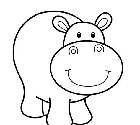 Cartoon Hippo Drawing at GetDrawings | Free download