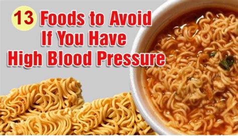 13 Foods to Avoid with High Blood Pressure List