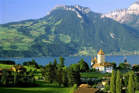 Spiez Castle HD desktop wallpaper : Widescreen : High Definition ...