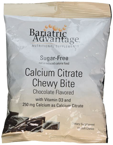 Amazon.com: Bariatric Advantage 250 mg Calcium Citrate Chewy Bites (60 ...