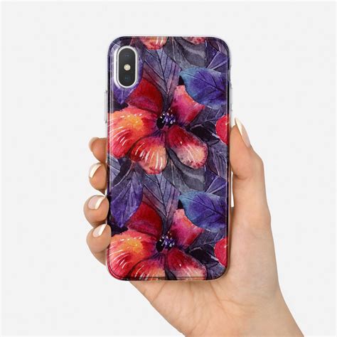 FLORAL iPhone Xr Case Floral, iPhone 13 Case, iPhone 15 Pro, iPhone 7 8 Plus X XS XR Case Clear ...