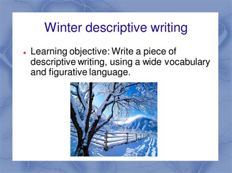 Winter Words - Descriptive writing | Teaching Resources