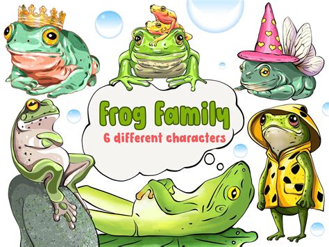 Frog Family : Characters Graphic by North Studio · Creative Fabrica