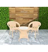 BRISHI Garden Patio Seating Chair and Table Set Outdoor Balcony Garden Coffee Table Set ...