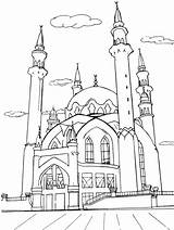 Mosque Outline Related Keywords Sketch Coloring Page sketch template