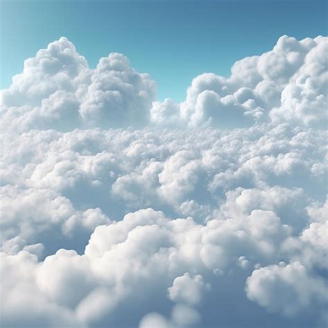 Premium AI Image | white fluffy clouds