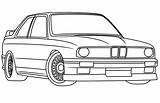 Bmw E30 Coloring Page sketch template
