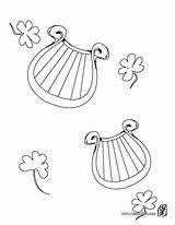 Irish harp coloring Pages  Hellokidscom sketch template