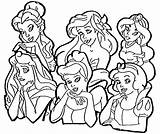 Print Disney Princesses Coloring Page  Download Or Color Online sketch template