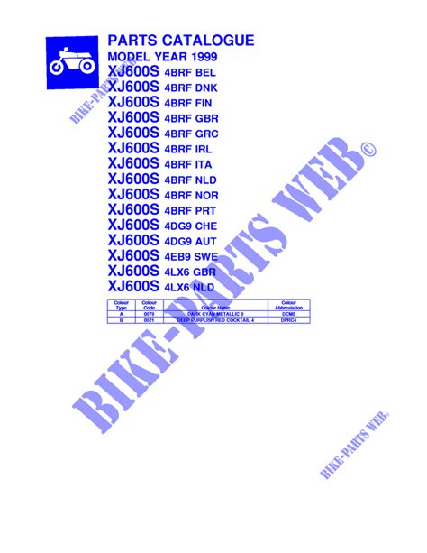 Yamaha Spare Parts Catalogue Pdf | Webmotor.org