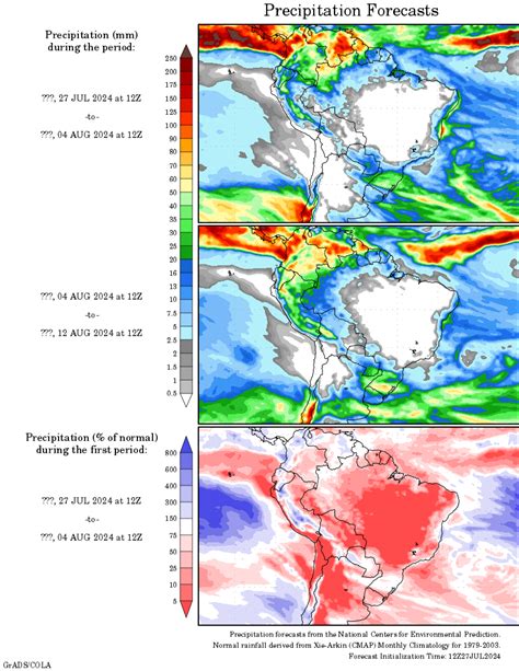 10-Day Precipitation Outlook for South America