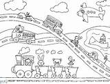 Transportation Coloring Sheets Preschool Pages sketch template