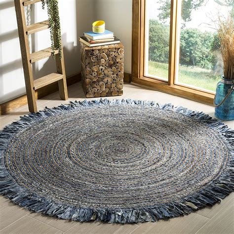 Denim Chindi Rag Rugs Chindi Round Rug Made of Recycled Cotton - Etsy