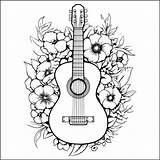 Guitar Girl Coloring Pages sketch template