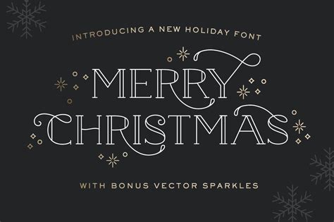 Merry Christmas Font - with sparkles | Fonts ~ Creative Market