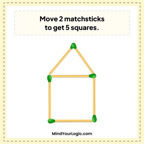 Matchstick puzzles with answers to improve your brain - mindyourlogic.com