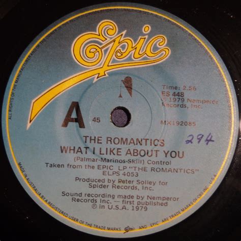 The Romantics - What I Like About You (1979, Vinyl) | Discogs