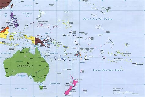 Oceania Countries Political Map