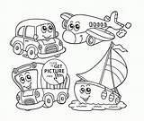 Means Of Transportation Coloring Pages sketch template