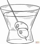 Kolorowanka Kieliszek Do martini  Kolorowanki Dla Dzieci Druku sketch template