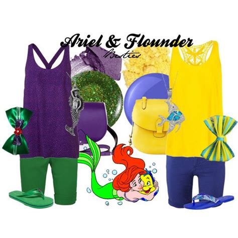 Ariel & Flounder | Run disney costumes, Ariel and flounder, Disney bound outfits