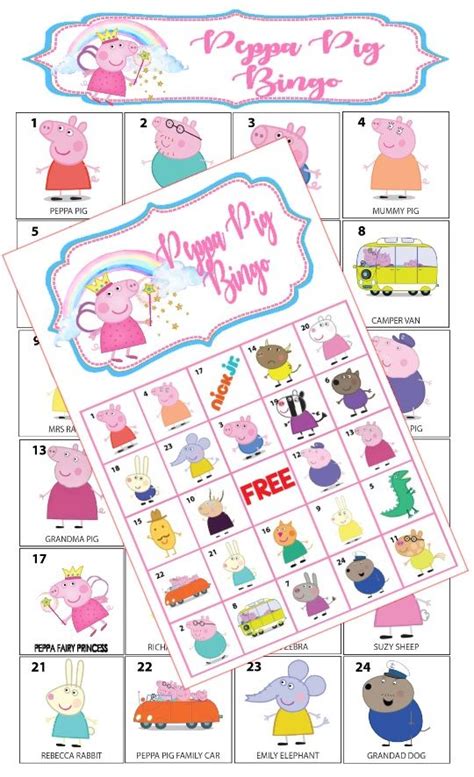 Peppa Pig Party: Bingo Game | Peppa pig birthday party, Peppa pig party, Peppa pig birthday ...