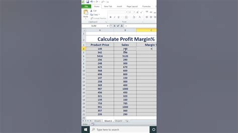 How To Calculate Profit Margin | Excel Tips And Trick | Excel Shortcut | Excel Tutorial For ...