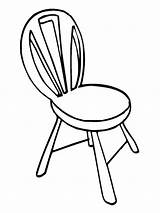 Chair Coloring Pages Printable sketch template