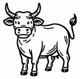 Smiling Ox coloring page  Download Print Or Color Online For Free sketch template