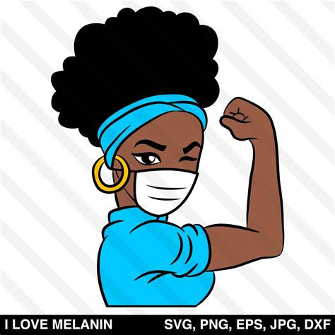 Nurse Afro Woman SVG – I Love Melanin