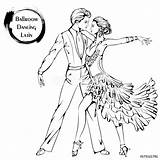 Ballroom Dancing Coloring Pages Sketch Page sketch template